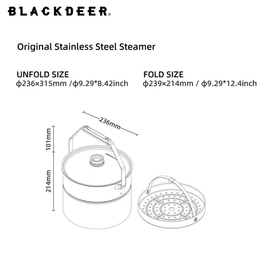 Blackdeer Original Stainless Steel Steamer