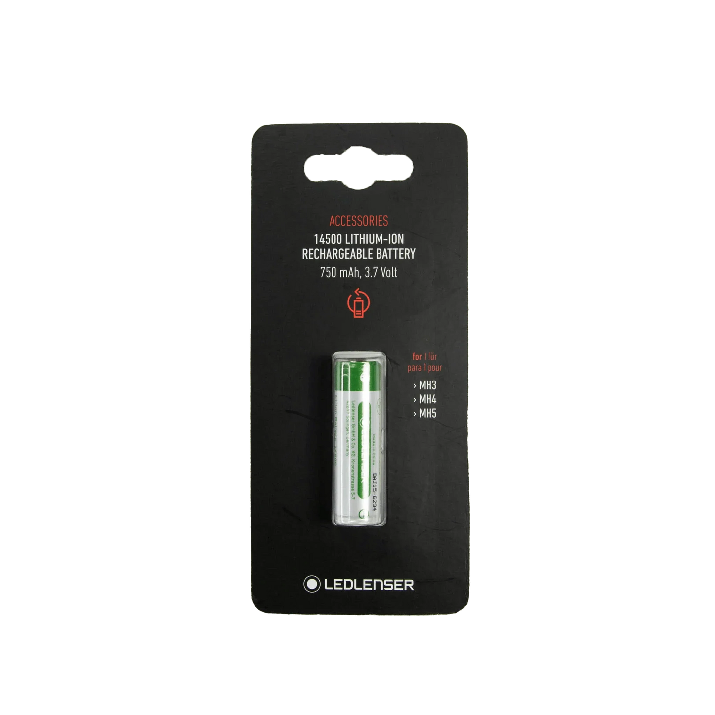 Ledlenser 14500 Li-Ion Batt 3.7V 750 mAh (MH4 MH5)