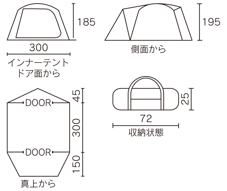 Coleman JP Tough Wide Dome 300 38138