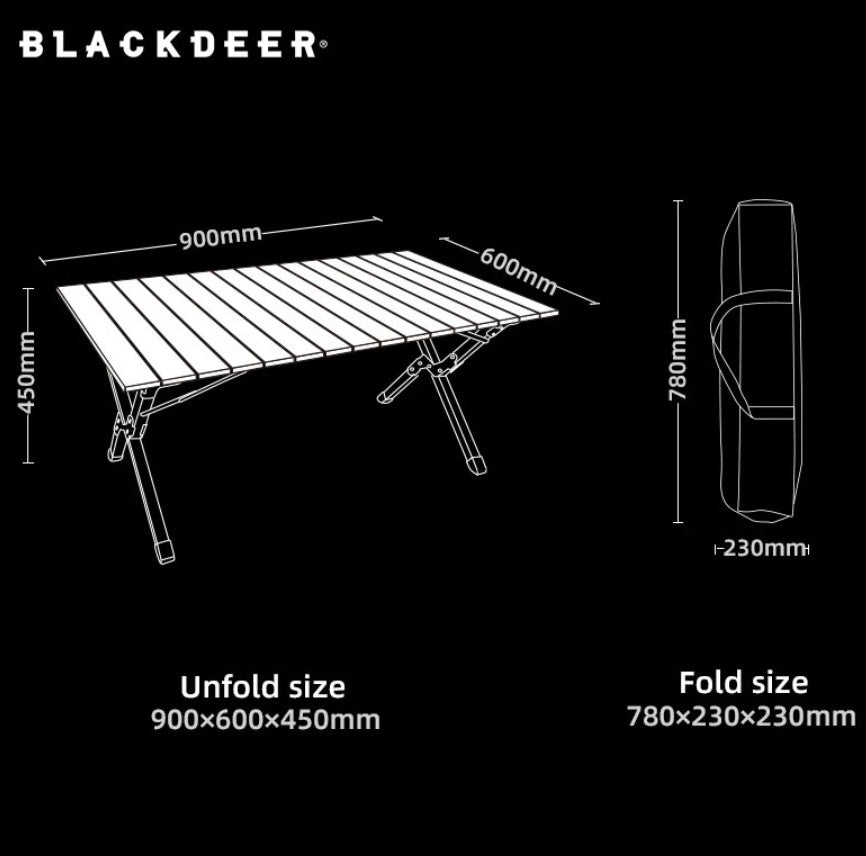 Blackdeer Sparrow Wood Veins Aluminum Egg Roll Table