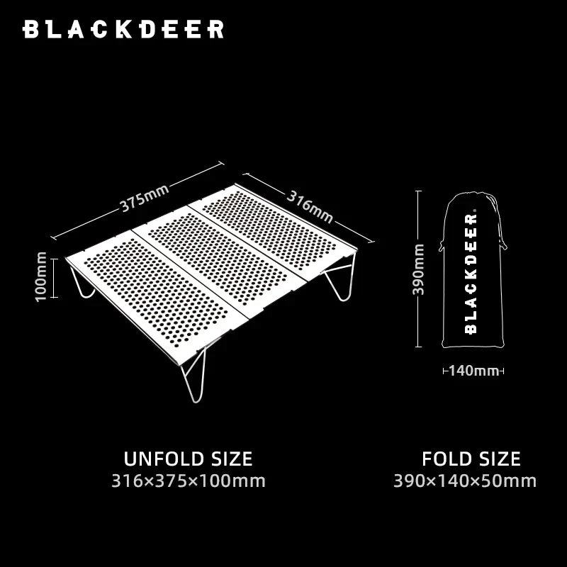 Blackdeer Aluminum Alloy Mini Folding Table