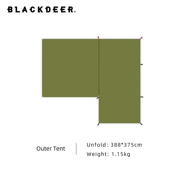 Blackdeer Time Space Tunnel Tent Flysheet