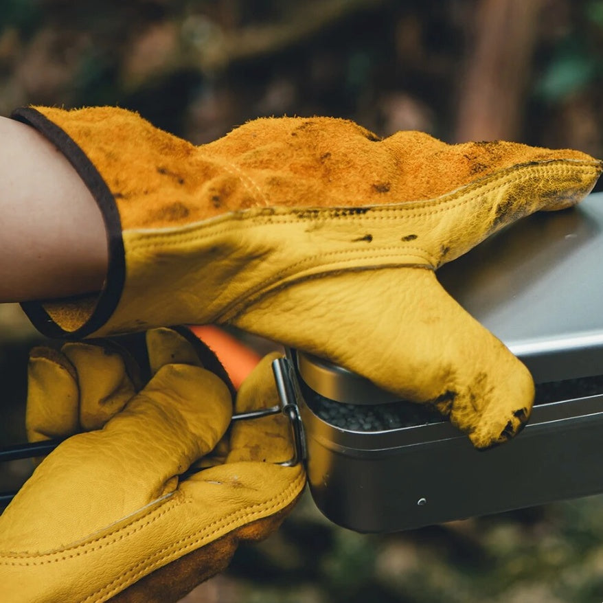 Fire Maple Gingko Cowhide Leather Work Gloves