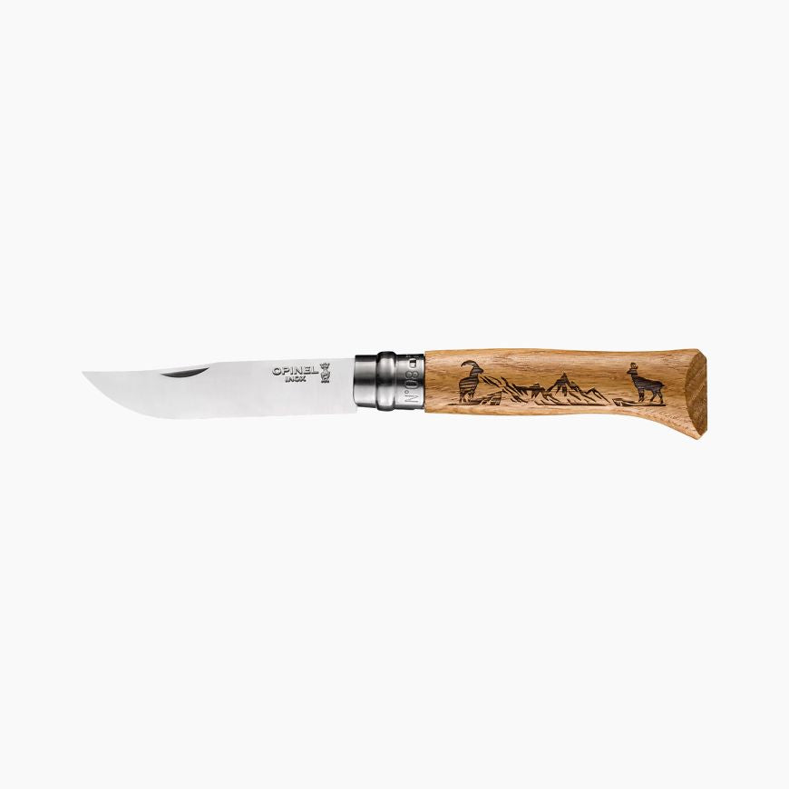 Opinel No.08 Stainless Steel Animalia Packed With Box