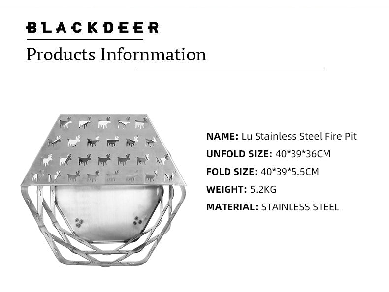 Blackdeer Lu Stainless Steel Fire Pit