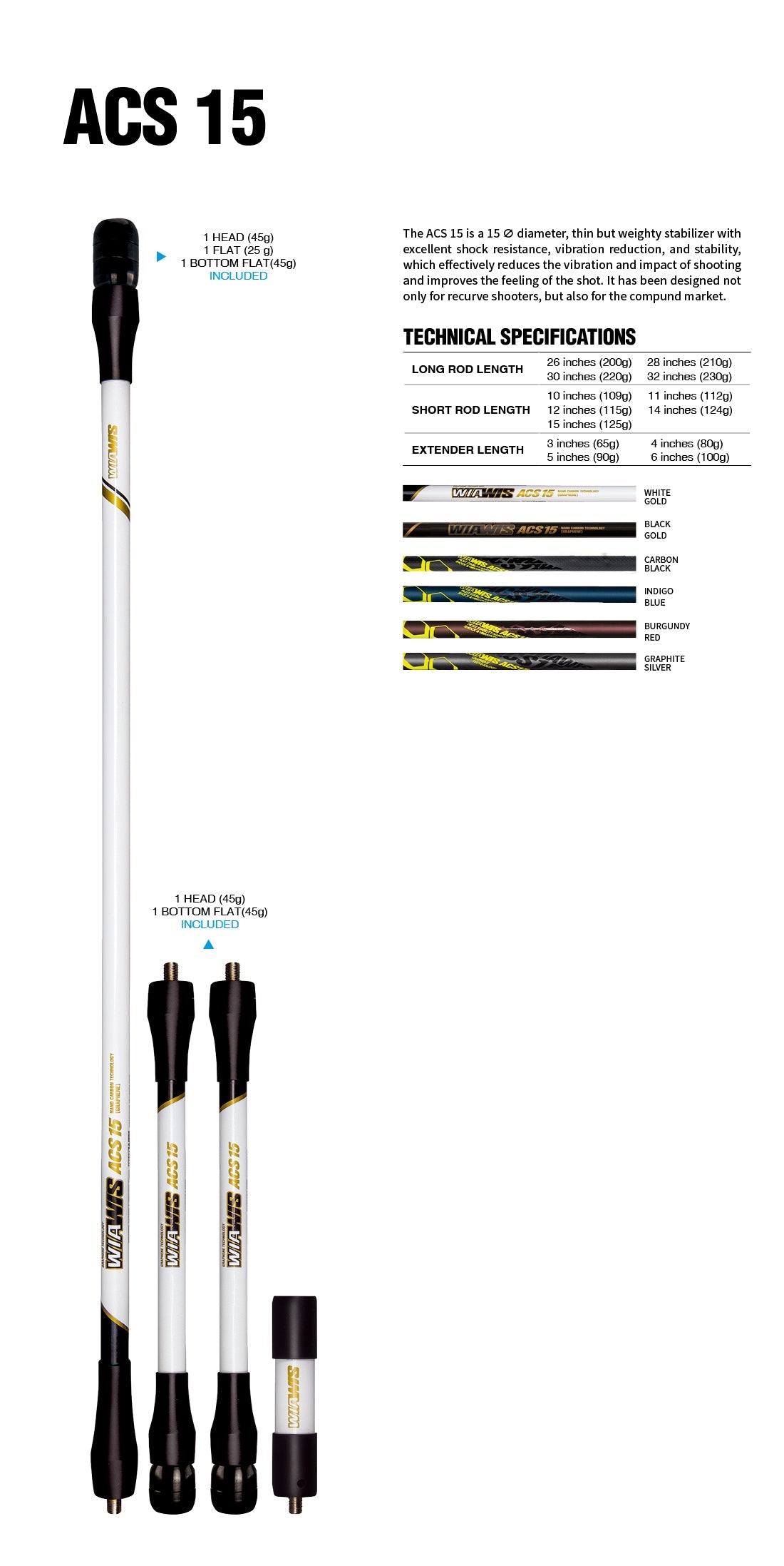 WIN&WIN WIAWIS ACS-15 LONG ROD