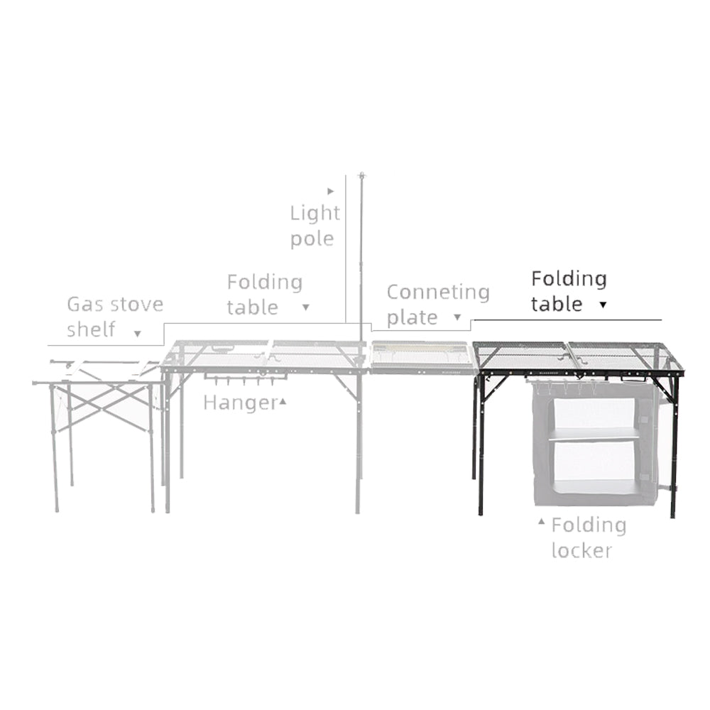 Blackdeer Iron Mesh Folding Table 90